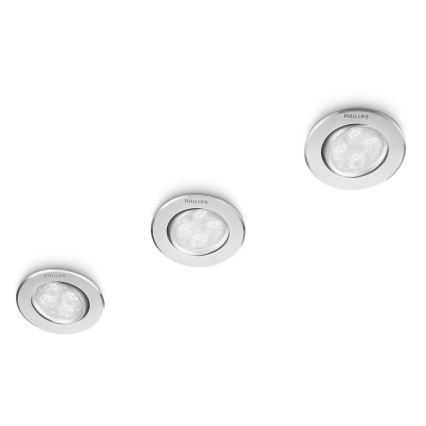 Philips 45091/48/16 - KÉSZLET 3x LED mennyezeti lámpa ALBIREO 1xLED/4W/230V