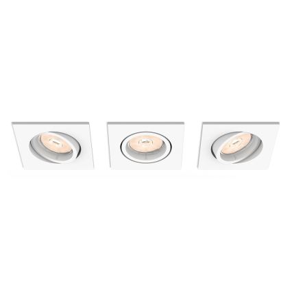 Philips 50193/31/PN - Készlet 3x Beépíthető lámpa ENNEPER 3xGU10/5,5W/230V