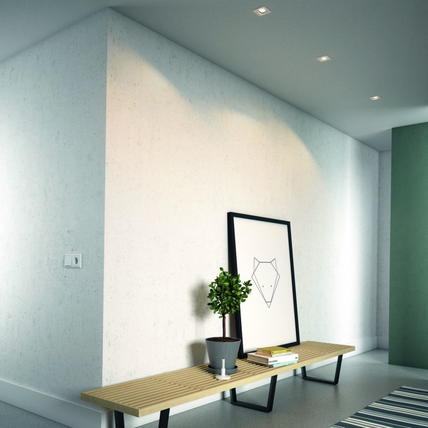 Philips - 3 darabos szett LED RGBW dimmelhető süllyeszthető mennyezeti lámpa 1xGU10/4,8W/230V fehér + távirányító