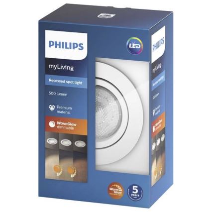 Philips 50201/31/P0 - LED Dimmelhető beépíthető lámpa SHELLBARK Warm Glow 1xLED/4,5W/230V 2200-2700K