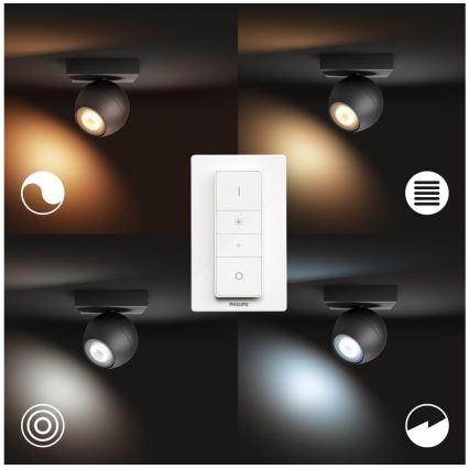 Philips - Hue BUCKRAM 1xGU10/5W/230V LED dimmelhető spotlámpa + távirányító