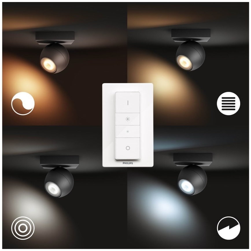Philips - Hue BUCKRAM 1xGU10/5W/230V LED dimmelhető spotlámpa + távirányító