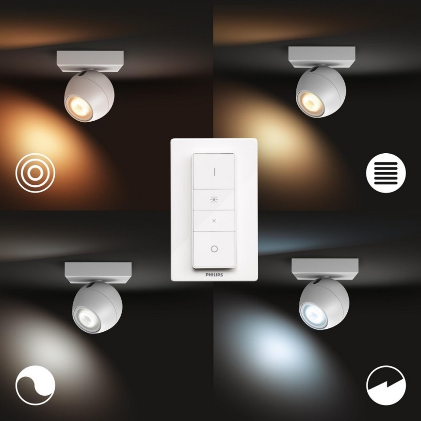 Philips - LED Dimmeres spotlámpa Hue BUCKRAM 1xGU10/5W/230V + távirányító