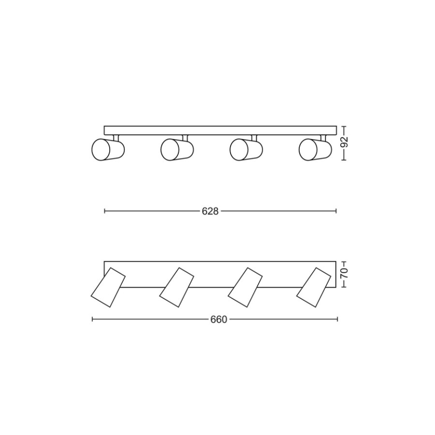 Philips - LED Spotlámpa 4xGU10/5,5W/230V