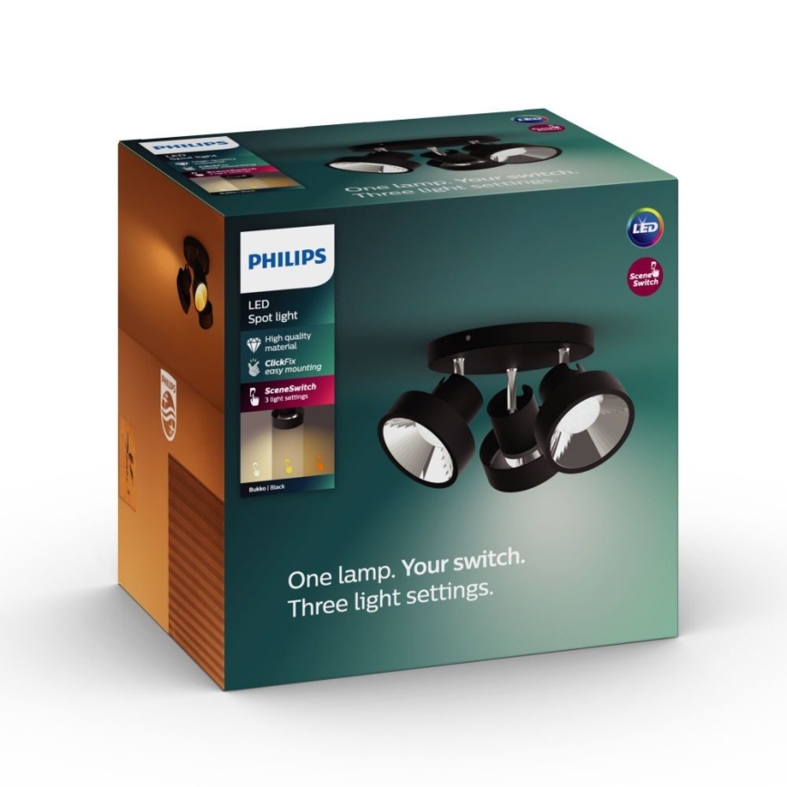 Philips 50603/30/P0 - LED Dimmelhető spotlámpa BUKKO 3xLED/4,3W/230V