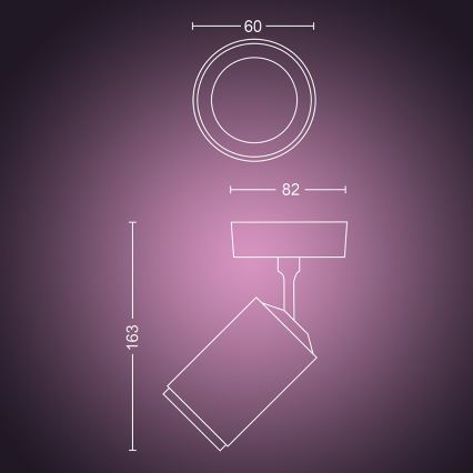 Philips 50631/31/P7 - LED Spotlámpa HUE FUGATO 1xGU10/5,7W/230V