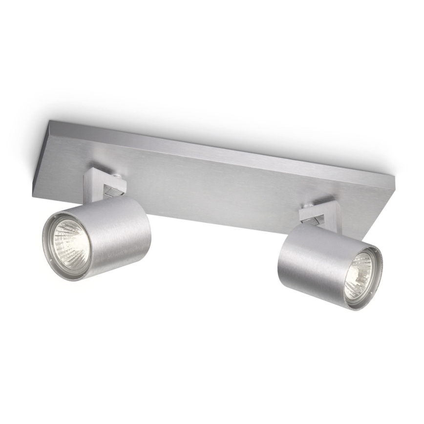 Philips 53092/48/16 - Spotlámpa RUNNER ezüst 2xGU10/35W/230V
