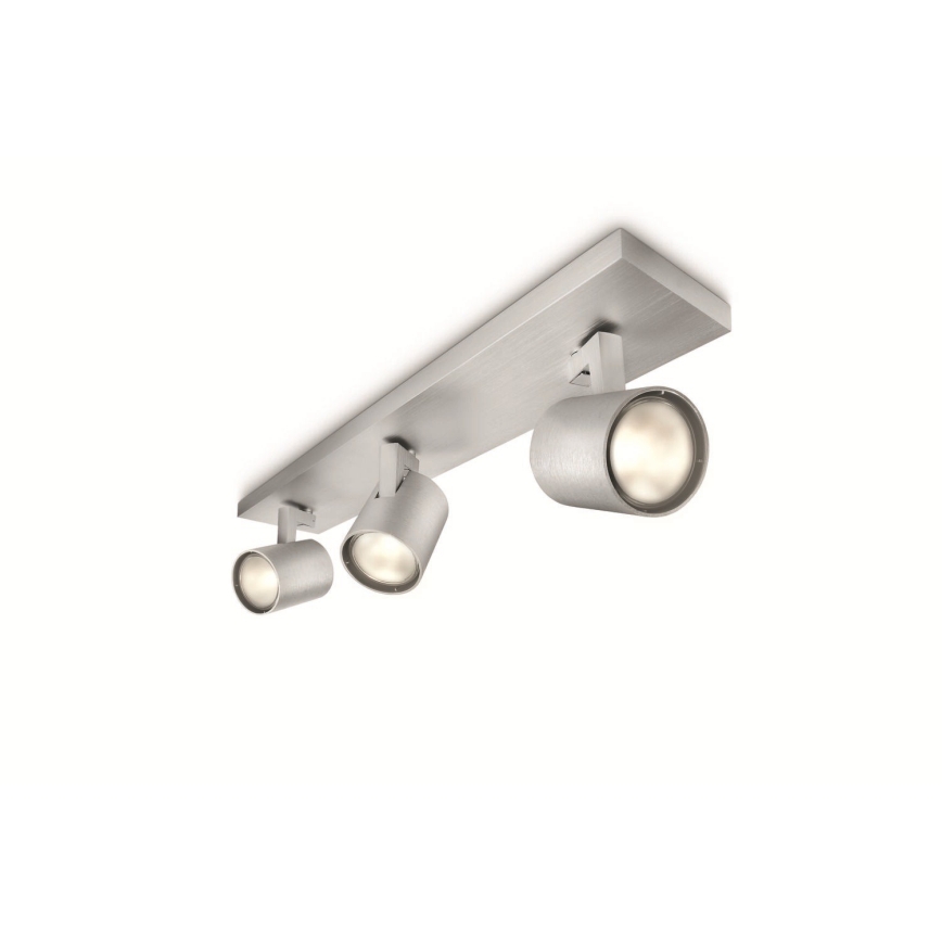 Philips - LED RGBW fényerőszabályozható spotlámpa 3xGU10/4,8W/230V matt króm + távirányító
