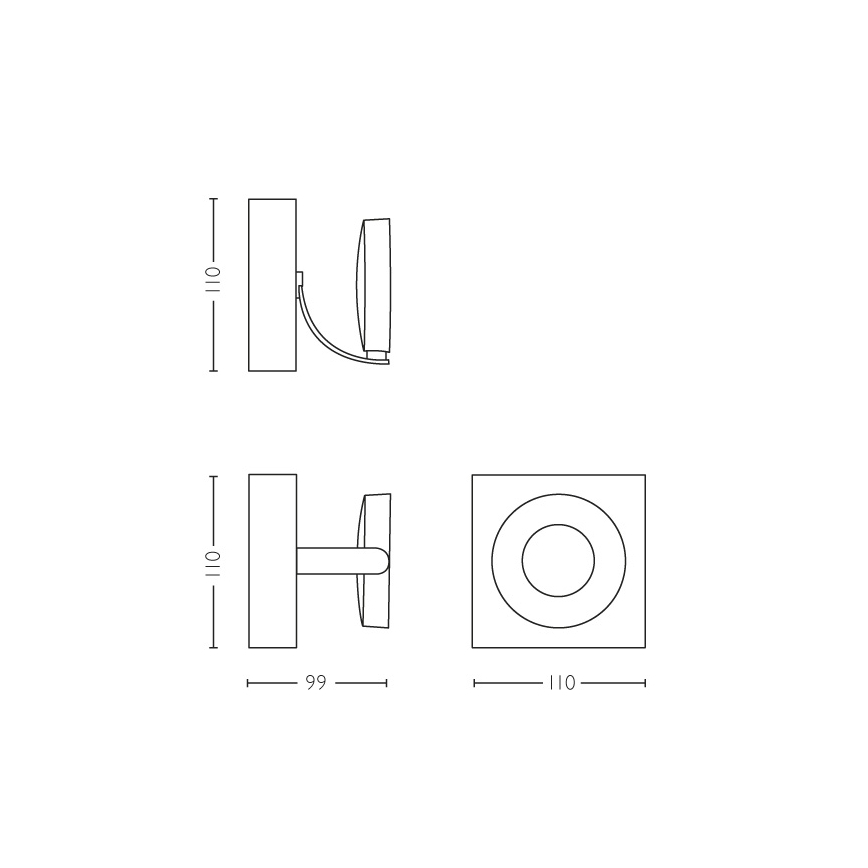 Philips 53170/31/P0 - Spotlámpa MYLIVING CLOCKWORK 1xLED/4,5W/230V