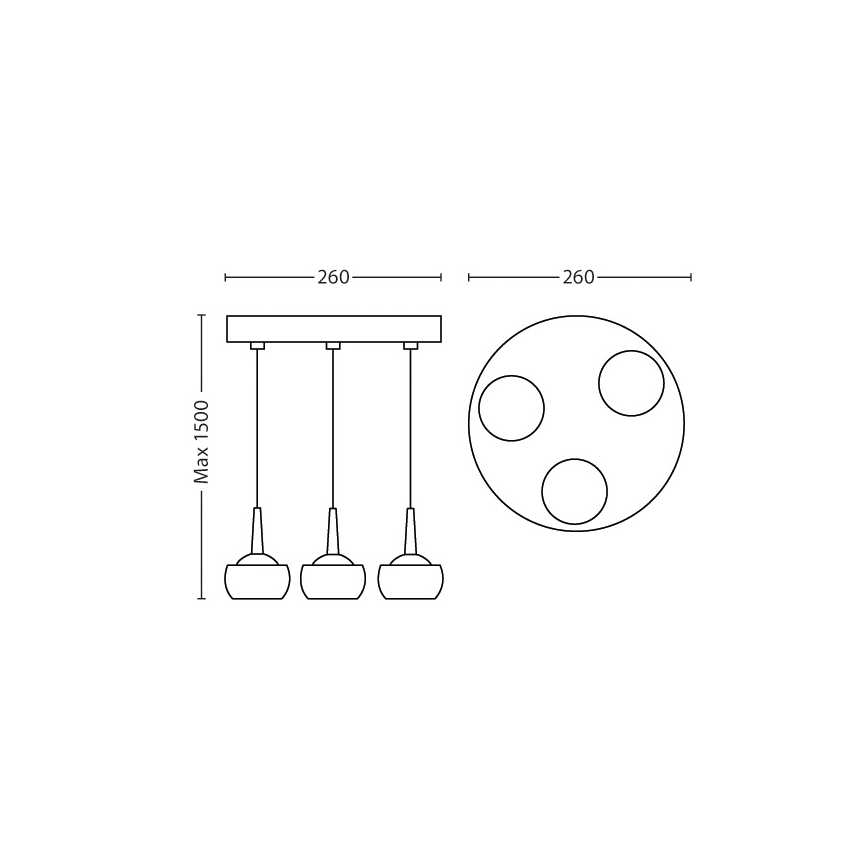 Philips 53223/11/16 - LED Csillár CYPRESS 3xLED/3W/230V