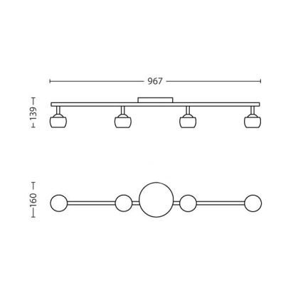 Philips 53224/11/16 - Spot LED-es lámpa CYPRESS 4xHighPower LED/4W/230V