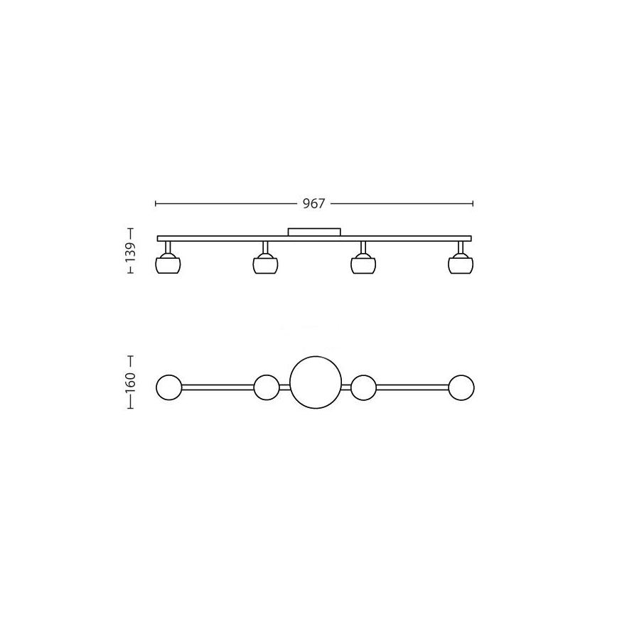 Philips 53224/11/16 - Spot LED-es lámpa CYPRESS 4xHighPower LED/4W/230V