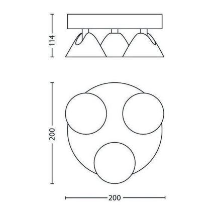 Philips 53289/31/16 - LED Spotlámpa TWEED 3xLED/3W/230V