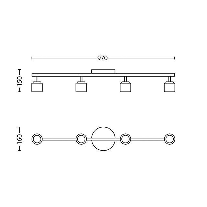 Philips 53334/17/16 - LED spotlámpa FREMONT 4xLED/4W/230V