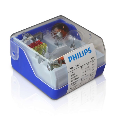 Philips 55007SKKM - Készlet tartalék autó izzók H7/H1 12V