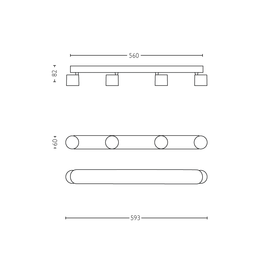 Philips 56244/31/P0 - LED Spotlámpa STAR 4xLED/4,5W/230V