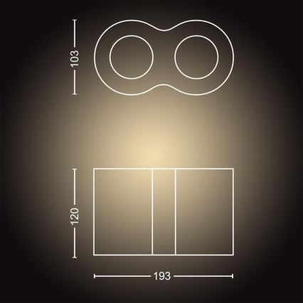 Philips - LED Dimmeres Hue PILLAR lámpa 2xGU10/5W/230V + távirányító