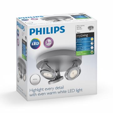 Philips 56423/48/16 - LED Spotlámpa MYLIVING TEQNO 3xLED/6W