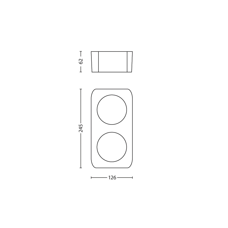 Philips 57952/31/16 - LED spotlámpa MYLIVING CONFIDENT 2xGX53/9,5W/230V