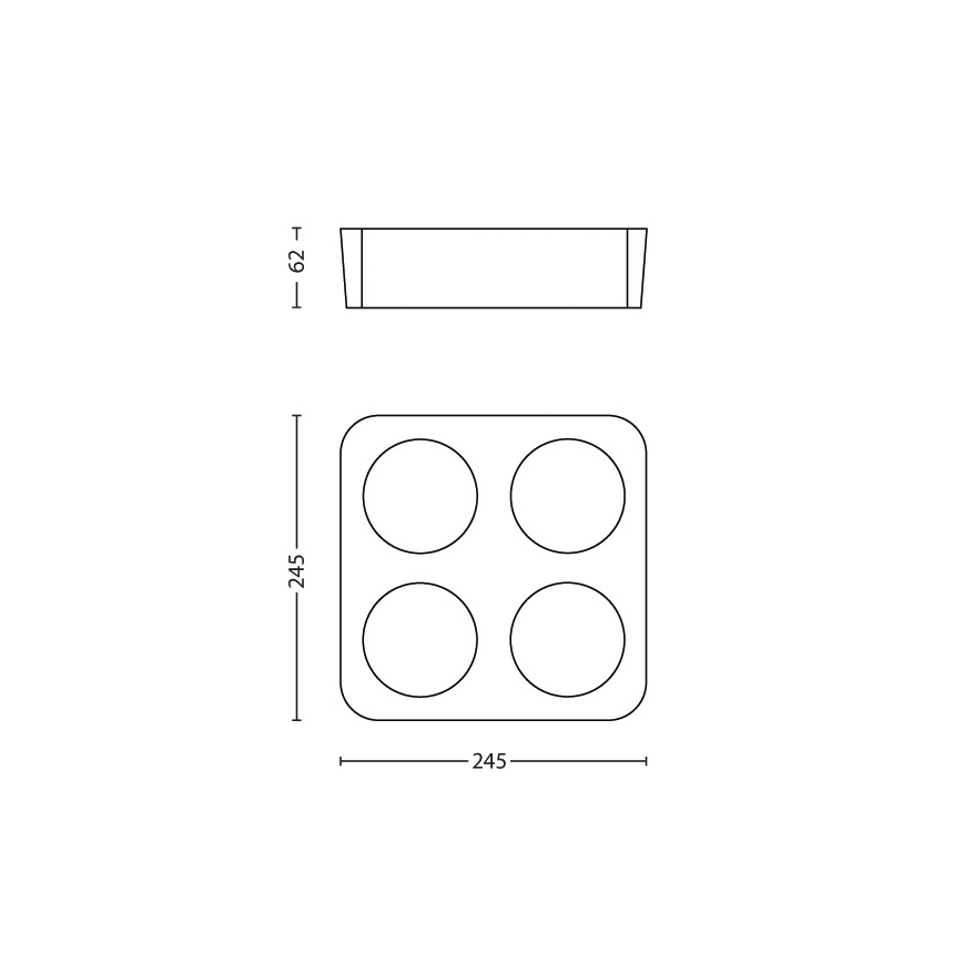 Philips 57954/31/16 - Spotlámpa ECOMOODS CONFIDENT 4xGX53/9W/230V
