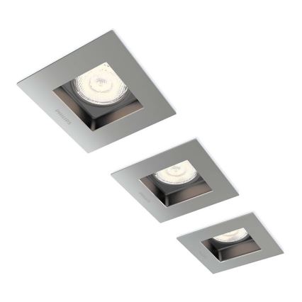 Philips 59193/17/16 - KÉSZLET 3x LED beépíthető lámpa PORRIMA 1xLED/4,5W/230V