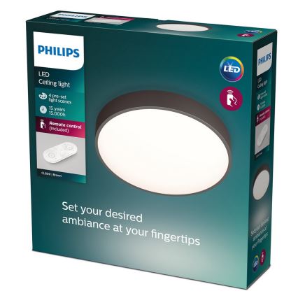 Philips 60262/43/P5 - LED Dimmelhető mennyezeti lámpa BROWN 1xLED/28W/230V + távirányító