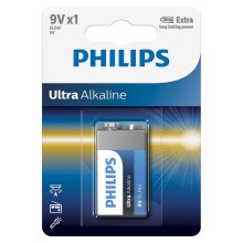 Philips 6LR61E1B/10 - Alkáli elem 6LR61 ULTRA ALKALINE 9V 600mAh