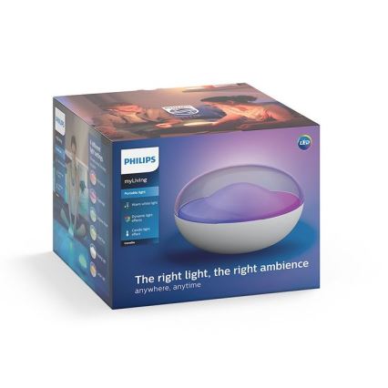Philips 70104/31/P0 - LED Szabályozható hordozható lámpa CAMELLIA LED/3W