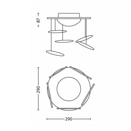 Philips 71762/53/16 - DISNEY PLANES gyerek LED-es mennyezeti lámpa 1xLED/4,5W