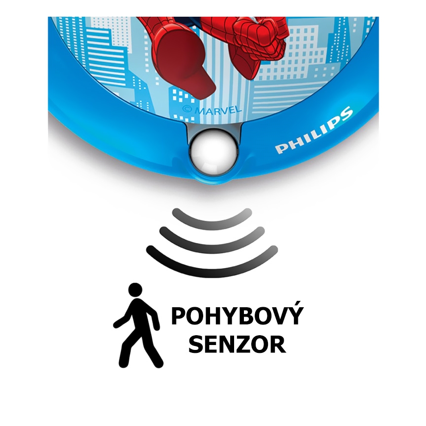 Philips 71765/40/16 - Dětské orientační LED svítidlo SPIDERMAN 1xLED/0,06W/3V