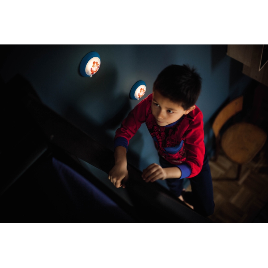 Philips 71765/40/16 - Gyermek tájékoztató LED lámpa DISNEY SPIDER-MAN 1xLED/0,06W/3V