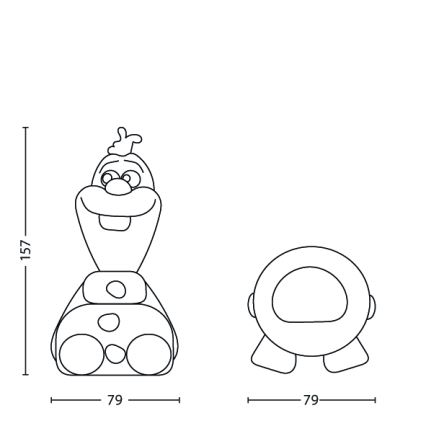 Philips 71768/08/16 - LED gyermek lámpa FROZEN 1xLED/0,2W/2xAAA