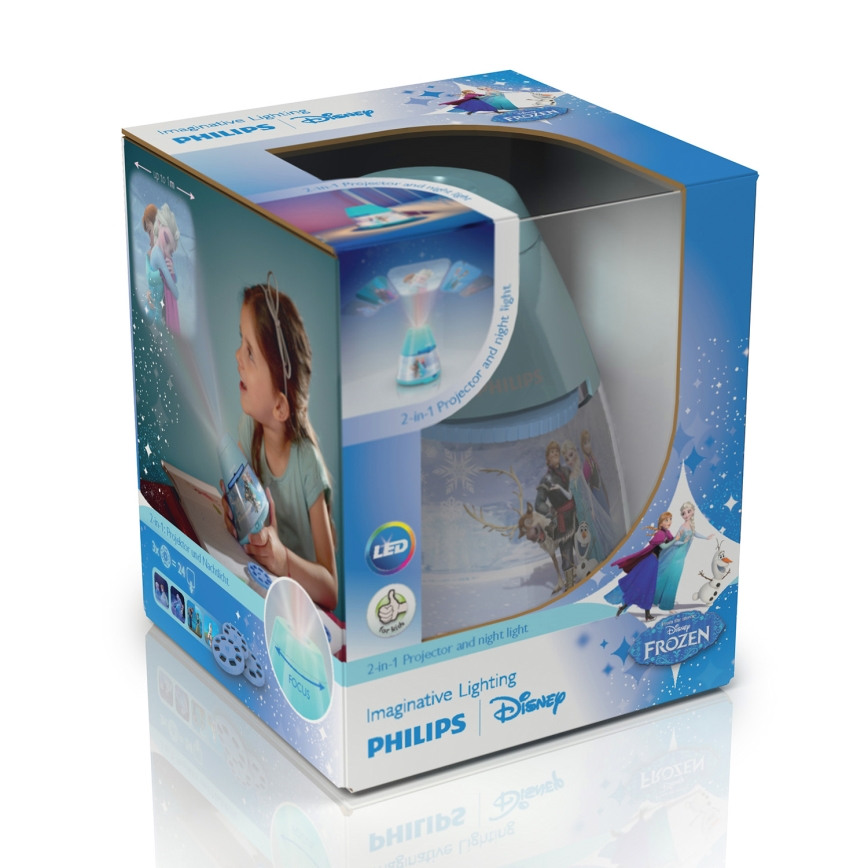Philips 71769/08/16 - Gyerek projektor DISNEY FROZEN LED/0,1W/3xAA