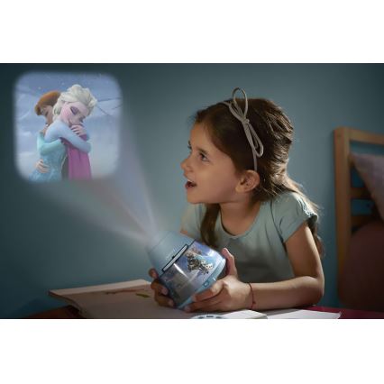 Philips 71769/08/16 - LED dětská lampa FROZEN 1xLED/0,1W + 3xLED/0,3W/3xAA projektor