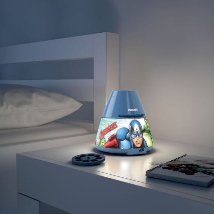 Philips 71769/35/P0 - LED gyerek projektor és lámpa AVENGERS 1xLED/0,1W/4,5V