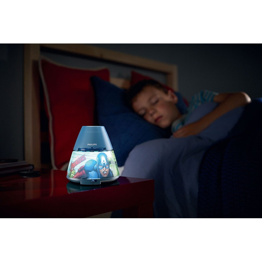 Philips 71769/35/P0 - LED gyerek projektor és lámpa AVENGERS 1xLED/0,1W/4,5V