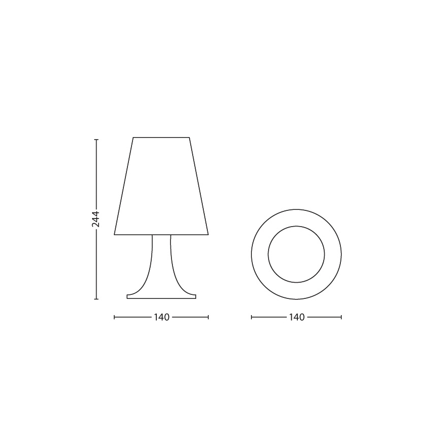 Philips 71795/36/16 - Asztali lámpa AVENGERS LED/2,3W/230V
