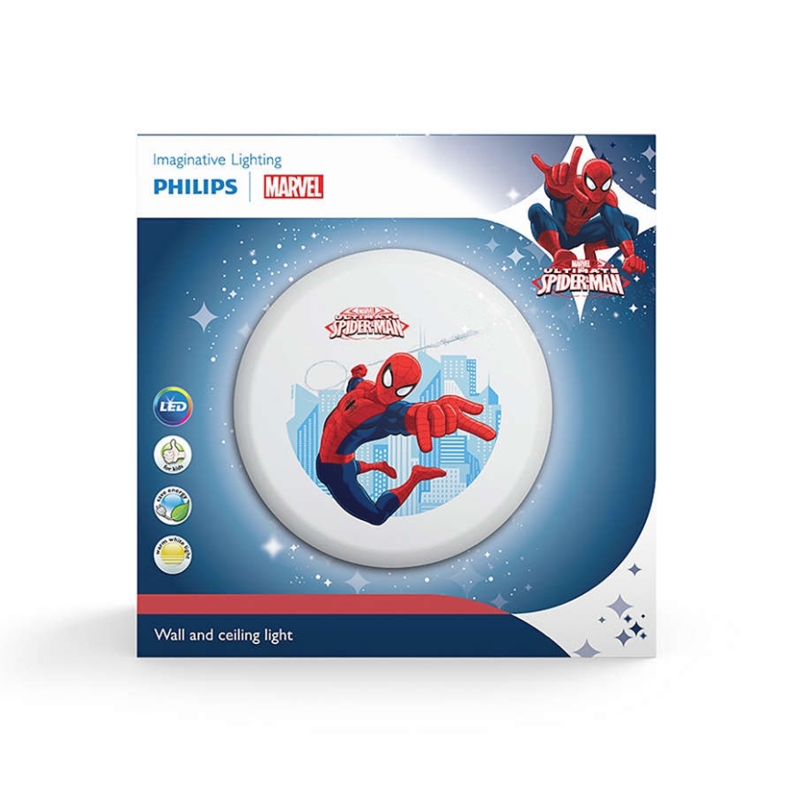 Philips 71884/40/P0 - LED Gyerek fali lámpa SPIDER-MAN LED/10W/230V