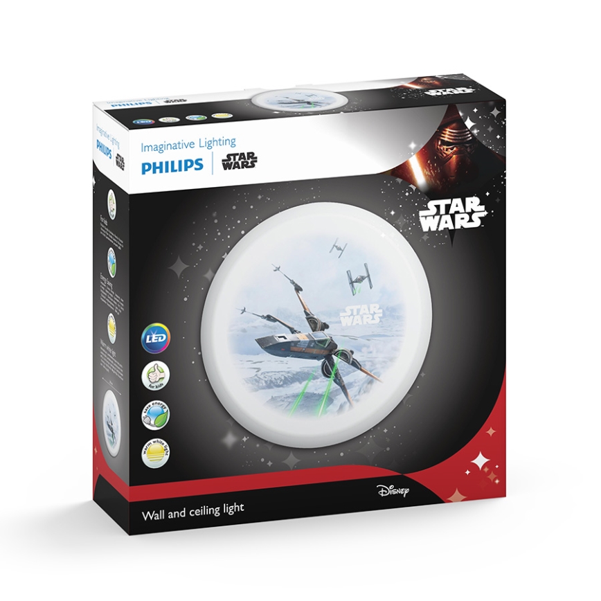 Philips 71884/51/P0 - LED Gyerek fali lámpa STAR WARS 4xLED/2,5W/230V
