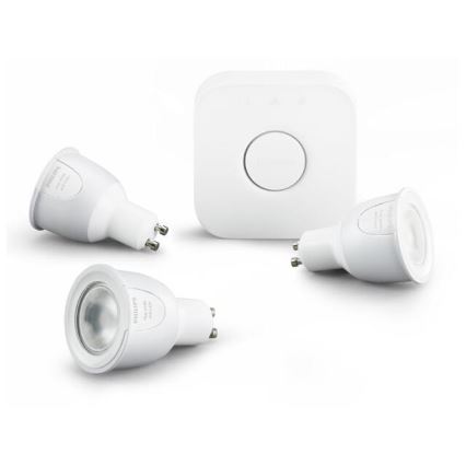 Philips 8718696508626 - Induló készlet HUE, 3xGU10/6,5W + csatlakozó berendezés