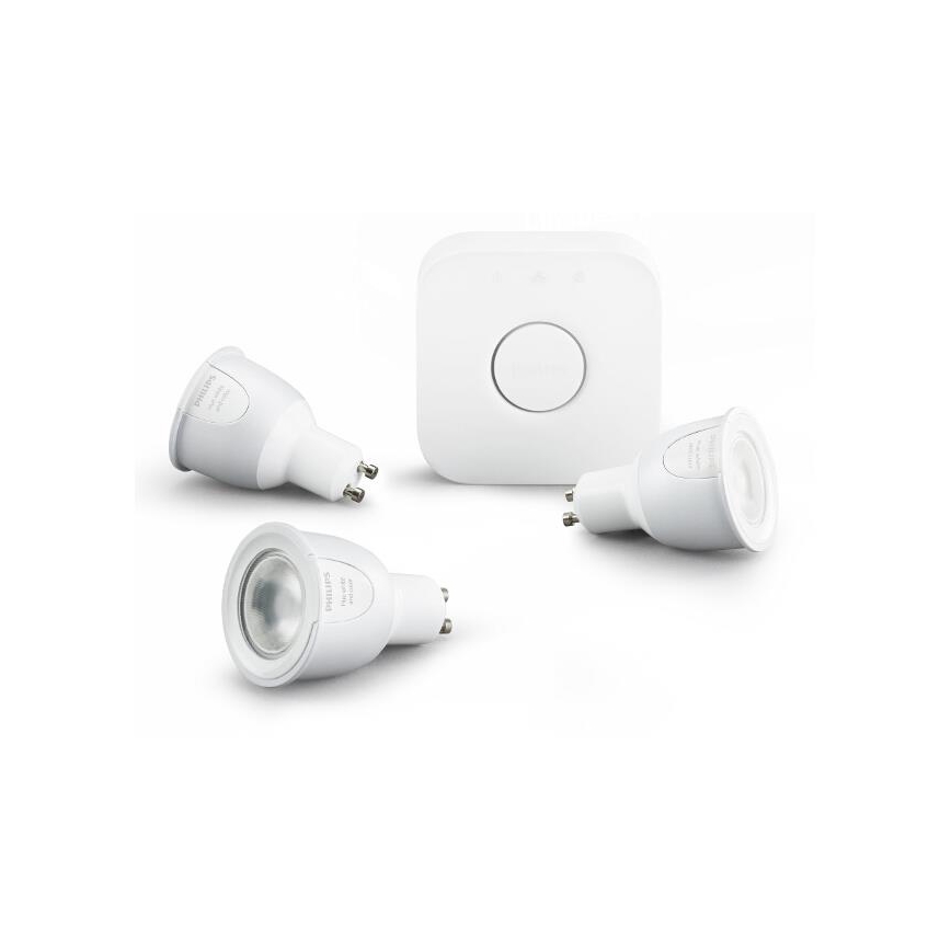 Philips 8718696508626 - Induló készlet HUE, 3xGU10/6,5W + csatlakozó berendezés