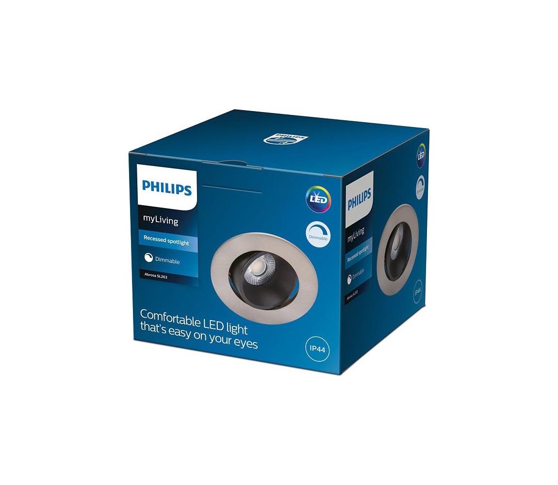 Philips ABROSA 1xLED/9W/230V IP44 állítható fürdőszobai lámpa 8719514254572