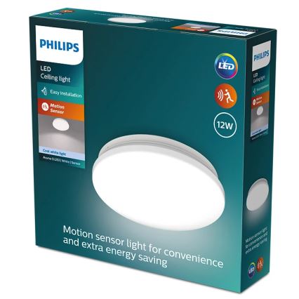 Philips - LED mennyezeti lámpa szenzorral ACUNA LED/12W/230V 4000K