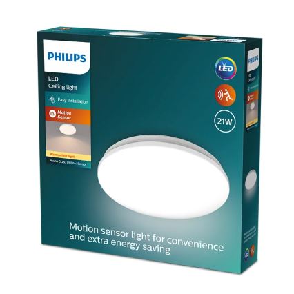 Philips - LED mennyezeti lámpa szenzorral ACUNA LED/21W/230V 2700K