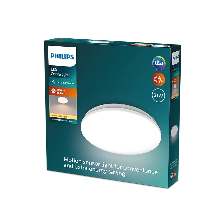 Philips - LED mennyezeti lámpa szenzorral ACUNA LED/21W/230V 2700K