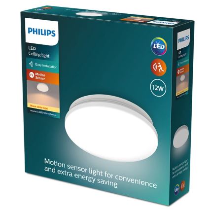 Philips - LED mennyezeti lámpa szenzorral ACUNA LED/12W/230V 2700K