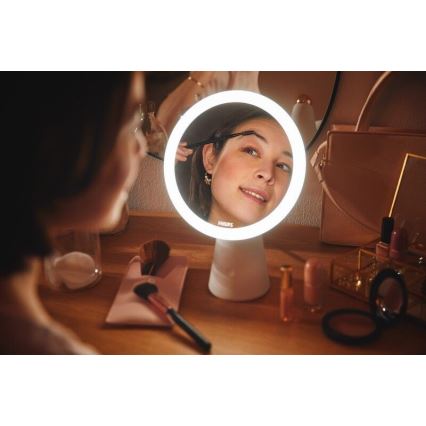 Philips - Állítható fényerejű kozmetikai tükör LED háttérvilágítással MIRROR LED/4,5W/5V