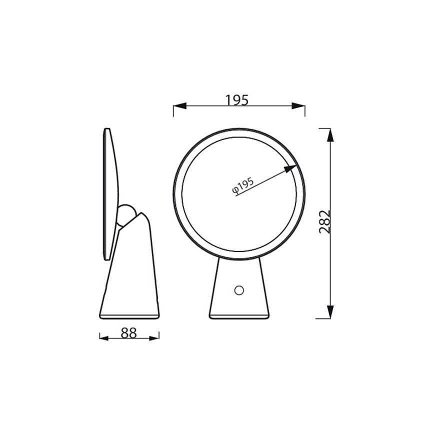 Philips - Állítható fényerejű kozmetikai tükör LED háttérvilágítással MIRROR LED/4,5W/5V