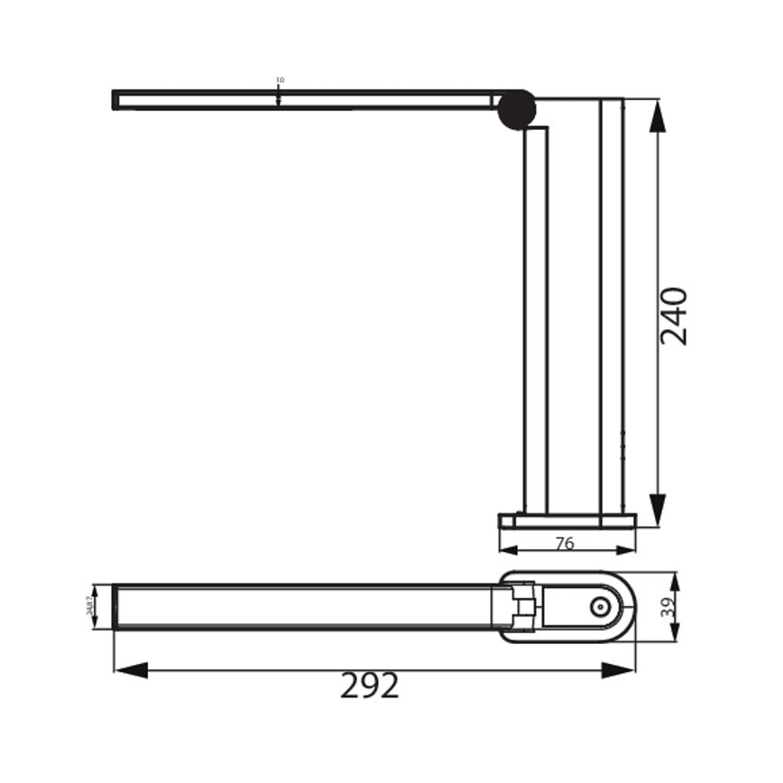 Philips - LED érintőkapcsolós asztali lámpa AMBER LED/5W/5V fekete