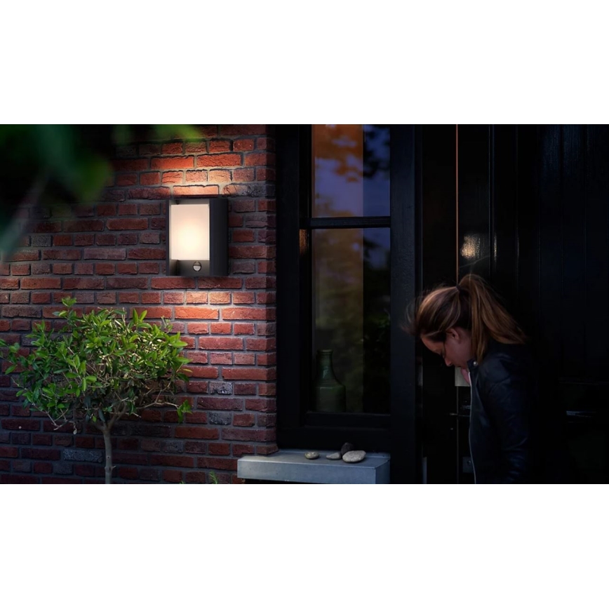 Philips - LED kültéri fali lámpa érzékelővel ARBOUR LED/3,8W/230V 2700K IP44